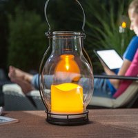 Esotec - Solar-Laterne deko dream Flackerlicht glas Solarleuchte für außen 102081 von ESOTEC