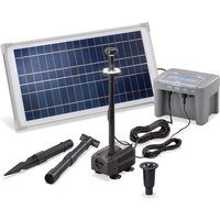 Solar Teichpumpe 15W 500l/h Akku + led Teich Solarpumpe Garten Esotec 101924 von ESOTEC