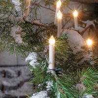 Solar Weihnachtsbaum Lichterkette mit 20 led Kerzen - extrem lange Leuchtzeit im Winter - warmweißes led Licht Esotec 102574 von ESOTEC