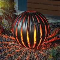 Metall Solarkugel Elani 29cm Garten Deko led Solarleuchte Esotec 102831 von ESOTEC