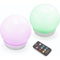Esotec - Solar-Leuchtkugeln, multicolor, 2er-Set, Fernbedienung von ESOTEC