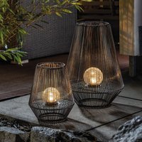 Solarleuchte Windlichter ilona 2er-Set poly-rattan metall-gehäuse 102209 - Esotec Solarleuchte Windlichter ilona 2er-Set poly-rattan metall-gehäuse 102209 - Esotec von ESOTEC