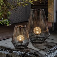 Solar Dekoleuchten 2er Set Gartenlampe Laterne Außen Solarleuchte Esotec 102209 von ESOTEC