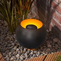 Esotec - Solar Feuerschale realistischer flacker Flammeneffekt IP44 metall 102365 von ESOTEC