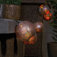 Esotec - Solar Lichterkette Alma mit 8 Kugeln gebürstet silber-kupfer 102806 von ESOTEC