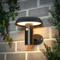 Solar Sensor-Wandleuchte Sophia CCT außen wetterfest EDELSTAHL schwarz 102940 von ESOTEC