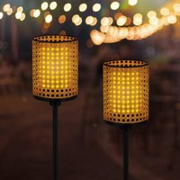 Solar Stab-Windlichter samoa 2er Set Steckleuchte metall outdoor 102867 - Esotec Solar Stab-Windlichter samoa 2er Set Steckleuchte metall outdoor 102867 - Esotec von ESOTEC
