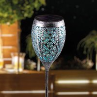 Solar-Stableuchte Gartenstecker Sindy 75 cm - silber/ türkis 102881 - Esotec Solar-Stableuchte Gartenstecker Sindy 75 cm - silber/ türkis 102881 - Esotec von ESOTEC