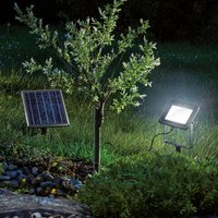 Esotec - Solarstrahler kaltweiß Flutlicht Solarleuchte led Garten Deko 102702 von ESOTEC