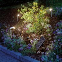 esotec LED Solarstrahler PowerTrio mit 3 Spots aus Edelstahl METALL IP44 102705 von ESOTEC