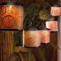 esotec Solar Laternen-Lichterkette Marokko altweiß-kupfer wetterfest 102804 esotec Solar Laternen-Lichterkette Marokko altweiß-kupfer wetterfest 102804 von ESOTEC