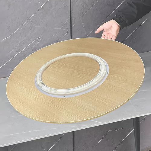 ESOYAWE 360 °Drehbare Esstisch Serviertablett Plattenspieler, Zum Einfachen Teilen Aller Speisen Tischplatte Holz Drehscheibe, Stabil, Lässt Sich Geräuschlos Und Sehr Leicht Drehen Runder Tablett von ESOYAWE
