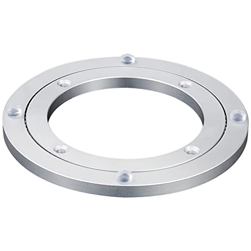 ESOYAWE Aluminiumlegierung Lazy Susan Drehkranz, Ø 12 cm - 100 cm Rund Drehscheibe Drehteller Kugellager, 360° Glatt Drehbare Tisch Drehplatte, Für Esstisch, Kuchendekoration, TV-Monitorständer von ESOYAWE