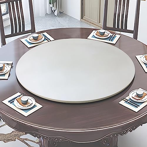 ESOYAWE Esstische Rundes Drehbares Tablet, 50 60 70 80 90 100 cm Tischplatte Drehtablett, Mit Silent Base Zum Einfachen Teilen Aller Speisen Holz Rotating Tablett, Für Küche Essen Parteien Hochzeit von ESOYAWE