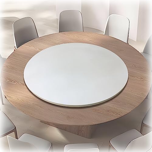 ESOYAWE Lazy Susan Drehteller Aus Holz Mit Silent Base, Ø 50 60 70 80 90 100 cm Runder Tischplatte Drehtablett, 360º Rotierende Lazy Susan Drehplatte Für Küche Essen Parteien Hochzeit von ESOYAWE