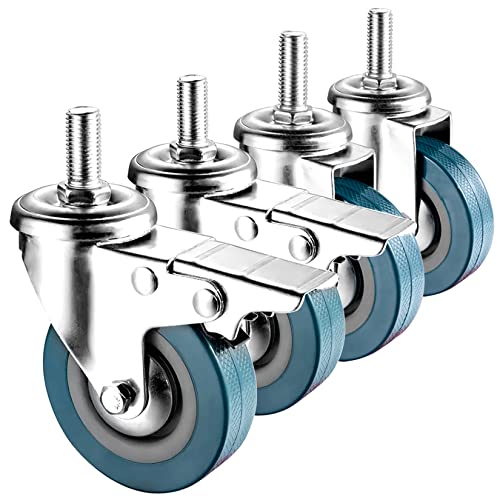 ESOYAWE Lenkrollen for Möbel 65mm 75mm 4er-Packung M10 M12 Vorbau Lenkrolle, Leise Langlebige Ersatz Rollen Mit Bremse, Lenkrolle for Speisewagen Kinderbettwagen, Tragfähigkeit:120KG ESOYAWE Lenkrollen for Möbel 65mm 75mm 4er-Packung M10 M12 Vorbau Lenkrolle, Leise Langlebige Ersatz Rollen Mit Bremse, Lenkrolle for Speisewagen Kinderbettwagen, Tragfähigkeit:120KG von ESOYAWE