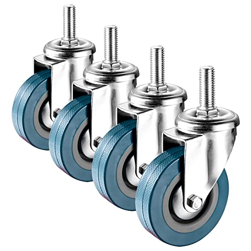 ESOYAWE Rollen Mit Gewinde M10 M12 Lenkrolle 4 Stück, 65mm 75mm Pannensichere Leise Vorbau Lenkrollen Mit Bremse, Ersatz Rollen Zum Speisewagen Mechanisch Möbel Tragfähigkeit 30KG Pro Rolle ESOYAWE Rollen Mit Gewinde M10 M12 Lenkrolle 4 Stück, 65mm 75mm Pannensichere Leise Vorbau Lenkrollen Mit Bremse, Ersatz Rollen Zum Speisewagen Mechanisch Möbel Tragfähigkeit 30KG Pro Rolle von ESOYAWE