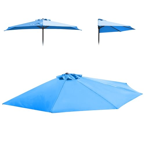 ESOYAWE Sonnenschirm Ersatzbezug Für Hof Garten Strand Pool Deck, Passend Für 133–134 cm Lange Streben Gartenschirm Ersatz-Überdachung, 5 Streben Terrassenschirm Bespannung Stoffbezug von ESOYAWE