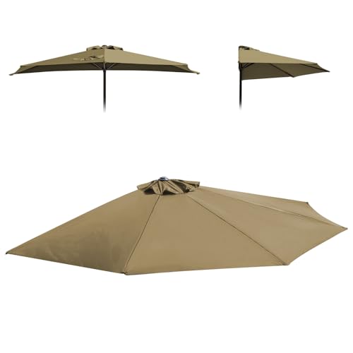 ESOYAWE Sonnenschirm Ersatzbezug Für Hof Garten Strand Pool Deck, Passend Für 133–134 cm Lange Streben Gartenschirm Ersatz-Überdachung, 5 Streben Terrassenschirm Bespannung Stoffbezug von ESOYAWE