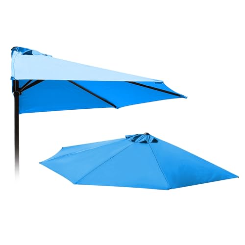 ESOYAWE Sonnenschirm Ersatzbezug Für Outdoor, UV-Schutz Wasserdicht Polyester Gartenschirm Ersatz-Überdachung, 2.7m 5 Streben Terrassenschirm Bespannung Stoffbezug (nur Baldachin) von ESOYAWE