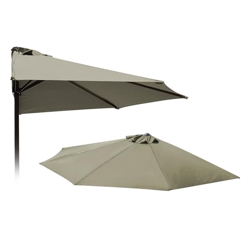 ESOYAWE Sonnenschirm Ersatzbezug Für Outdoor, UV-Schutz Wasserdicht Polyester Gartenschirm Ersatz-Überdachung, 2.7m 5 Streben Terrassenschirm Bespannung Stoffbezug (nur Baldachin) von ESOYAWE