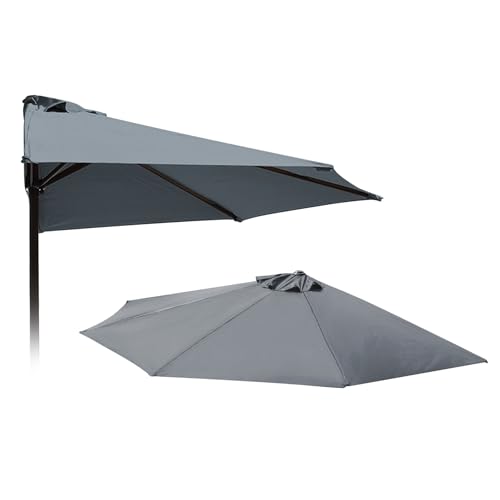 ESOYAWE Sonnenschirm Ersatzbezug Für Outdoor, UV-Schutz Wasserdicht Polyester Gartenschirm Ersatz-Überdachung, 2.7m 5 Streben Terrassenschirm Bespannung Stoffbezug (nur Baldachin) von ESOYAWE