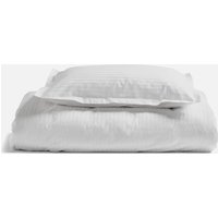 ESPA White 100% Egyptian Cotton Sateen Stripe Duvet Set - Double von ESPA