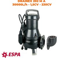Espa - Tauchmotorpumpe zur Entwässerung von Abwasser draine 202 ma - 30.000L/h - 16,3m ma. Espa - Tauchmotorpumpe zur Entwässerung von Abwasser draine 202 ma - 30.000L/h - 16,3m ma. von ESPA