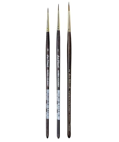 Da Vinci Série 1526Y Harbin-Kolinsky Künstlerpinselset-Pinsel NO. 0, 1, 2 Da Vinci Série 1526Y Harbin-Kolinsky Künstlerpinselset-Pinsel NO. 0, 1, 2 von ESPACE BEAUX ARTS