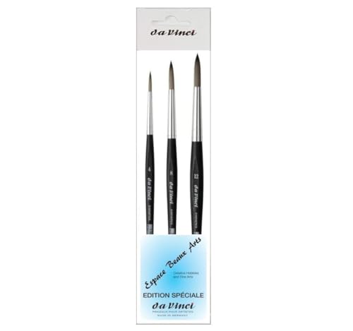Pinsel Serie 373 (3373), Set 3 Pinsel rund Synthetik, 4, 8, 12 von ESPACE BEAUX ARTS