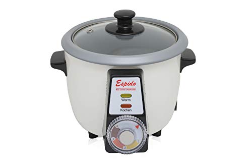 Persischer Reiskocher mit Tahdig Reiskuchen Tadig Reiskruste (6-10 Personen - 2,2 L - 900 Watt - RCG50T), ‎Außen: Weiß/Topf: Grau von ESPIDO FOOD STUFF HAMBURG