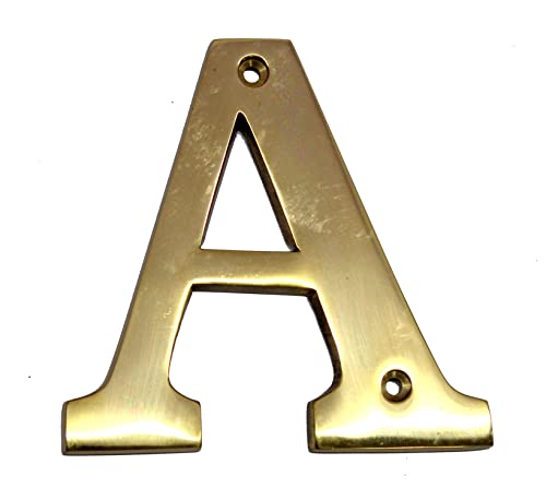 eSplanade Messing-Türschild für Hoteltüren, Alphabet-Buchstabe "A", 10,2 cm von eSplanade