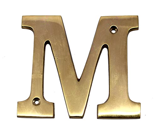 esplanade Messing-Türschild für Hoteltüren, Alphabet-Buchstabe "M", 10,2 cm von eSplanade