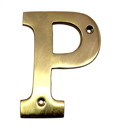 esplanade Messing-Türschild für Hoteltüren, Alphabet-Buchstabe "P" – 10,2 cm von eSplanade