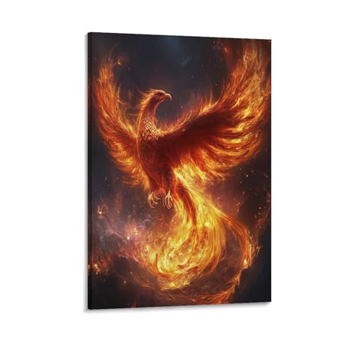 ESPLJQRYX Phönix Wandbild Leinwand Gemälde WanddekoRatteteion Fotoposter Kunstdruck Für Schlafzimmer WanddekoRatteteion Gerahmt 20x30inch(50x75cm) von ESPLJQRYX