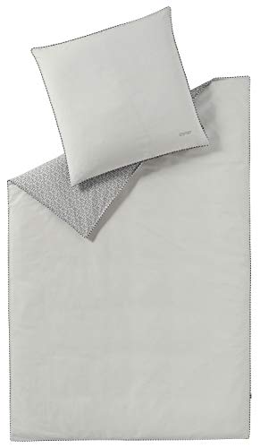ESPRIT Bettwäsche 135x200 4teilig • Bettbezug hellgrau Scatter mit Kissenbezug 80x80 cm • 100% Baumwolle von ESPRIT