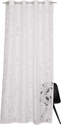ESPRIT Gardinen Weiss transparent • Ösen Vorhang 2er Set • Ösenschal 140 x 250 cm Leafs • Mischgewebe ESPRIT Gardinen Weiss transparent • Ösen Vorhang 2er Set • Ösenschal 140 x 250 cm Leafs • Mischgewebe von ESPRIT