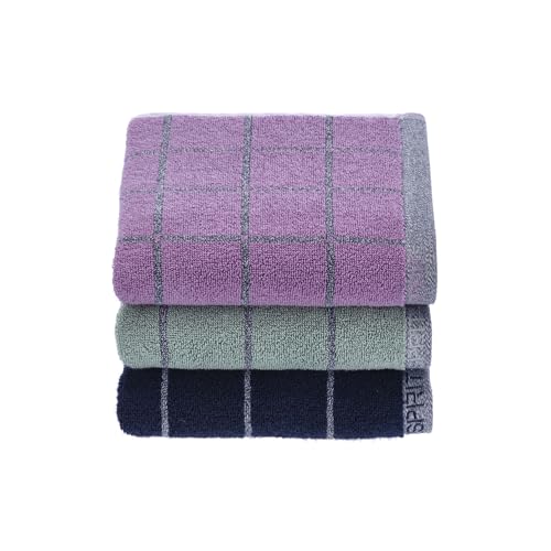 ESPRIT Melange Cube Handtuch 50 x 100 cm Navy Blue von ESPRIT