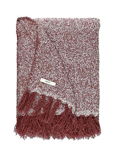 ESPRIT Melierte Decke aus Bouclé mit Fransen von ESPRIT