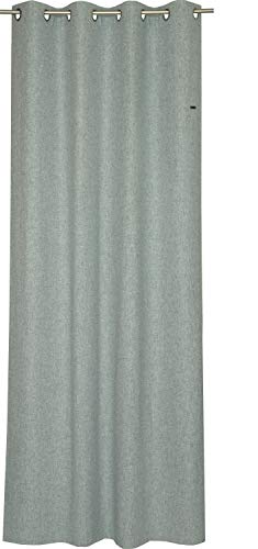 ESPRIT Ösen Vorhang blau Blickdicht • Gardinen Vorhang 2er Set • Ösenschal 140 x 250 cm Harp • 100% Polyester von ESPRIT