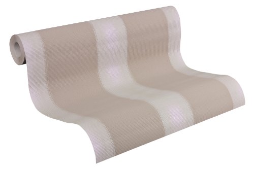 Esprit Home Vliestapete Tapete Streifentapete 10,05 m x 0,53 m braun metallic Made in Germany 304643 3046-43 von ESPRIT