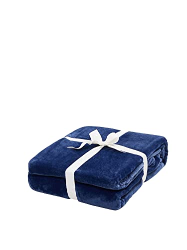 Esprit Mellows Sofadecke blau • weiche Kuscheldecke • Tagesdecke 150x200 cm • Pflegeleichte Couchdecke • 100% Polyester von ESPRIT