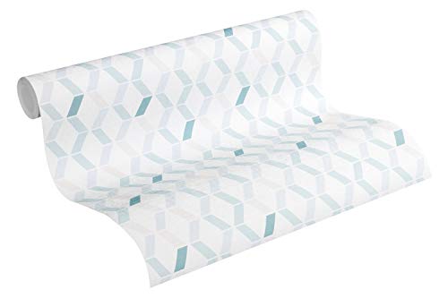 Esprit Vliestapete Afternoon Haze Tapete geometrisch grafisch 10,05 m x 0,53 m blau grau beige Made in Germany 365232 36523-2 von ESPRIT