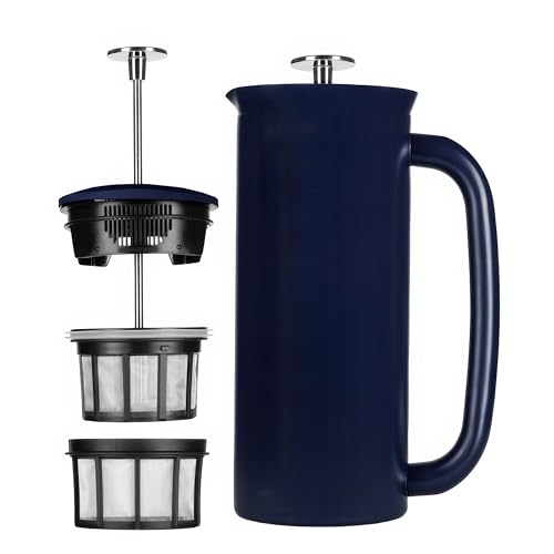 ESPRO - P7 French Press - Double Walled Stainless Steel Insulated Coffee and Tea Maker with Micro-Filter - Keep Drinks Hotter for Longer, Perfect for Home (Aegean Blue, 18 Oz) von ESPRO