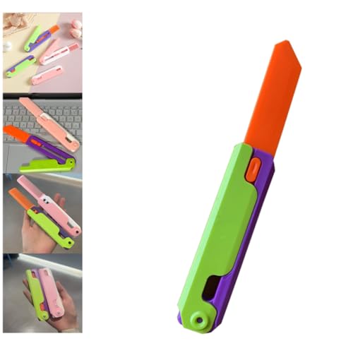 3D-Drucken Fidget Knife Spielzeug, 3D gedrucktes Schwerkraft-Messer-Zappelspielzeug,Karotte Schwerkraft Sensory Toy, Schmetterling Fidget-Messer Spielzeug (1PC-003#) von ESPRY