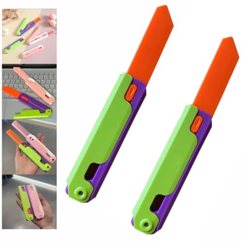 3D-Drucken Fidget Knife Spielzeug, 3D gedrucktes Schwerkraft-Messer-Zappelspielzeug,Karotte Schwerkraft Sensory Toy, Schmetterling Fidget-Messer Spielzeug (2PC-005#) von ESPRY