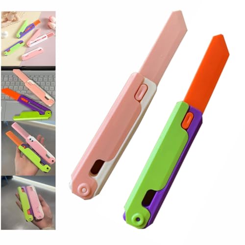 3D-Drucken Fidget Knife Spielzeug, 3D gedrucktes Schwerkraft-Messer-Zappelspielzeug,Karotte Schwerkraft Sensory Toy, Schmetterling Fidget-Messer Spielzeug (2PC-006#) von ESPRY