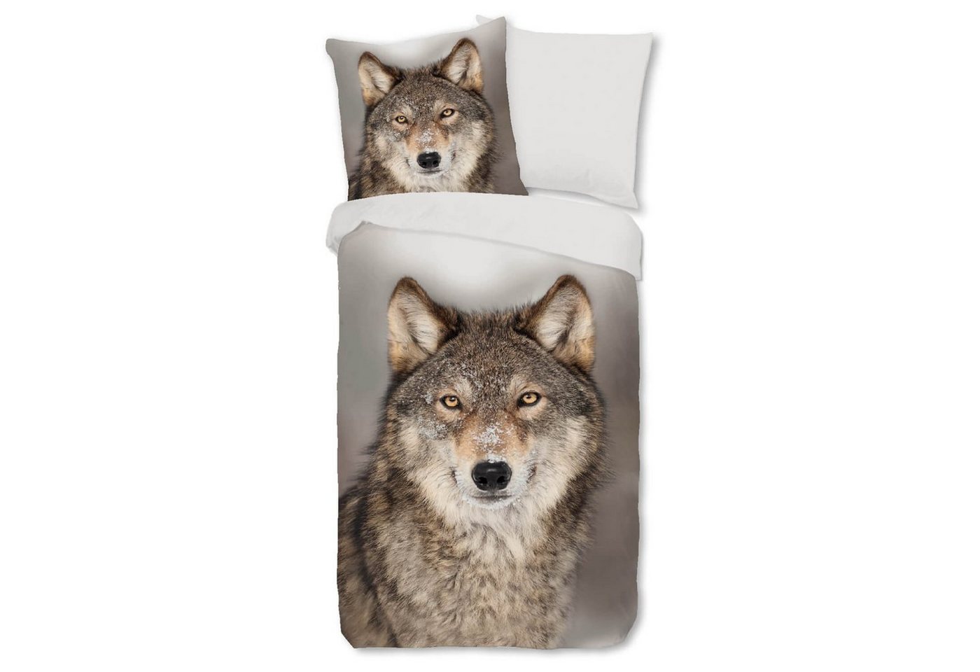 ESPiCO Bettwäsche Wolf Grau, Renforcé, 2 teilig, Wildnis, Raubtier, Wildtier von ESPiCO