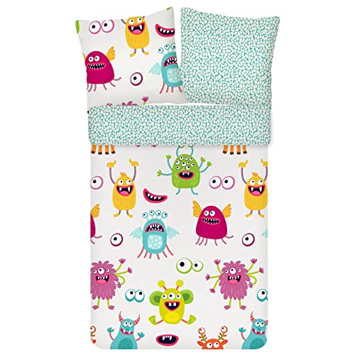 ESPiCO Bettwäsche Trendy Bedding Monster Ungeheuer Kreaturen Wesen Aliens Baumwolle Renforcé, Größe:135 cm x 200 cm von ESPiCO