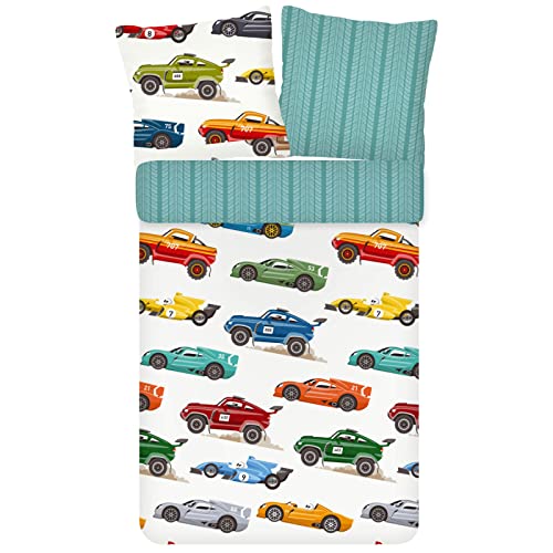 ESPiCO Bettwäsche Trendy Bedding Rennauto Sportwagen Formel-1 Pick-UP SUV Rennboliden Wendeoptik Renforcé, Größe:135 cm x 200 cm von ESPiCO